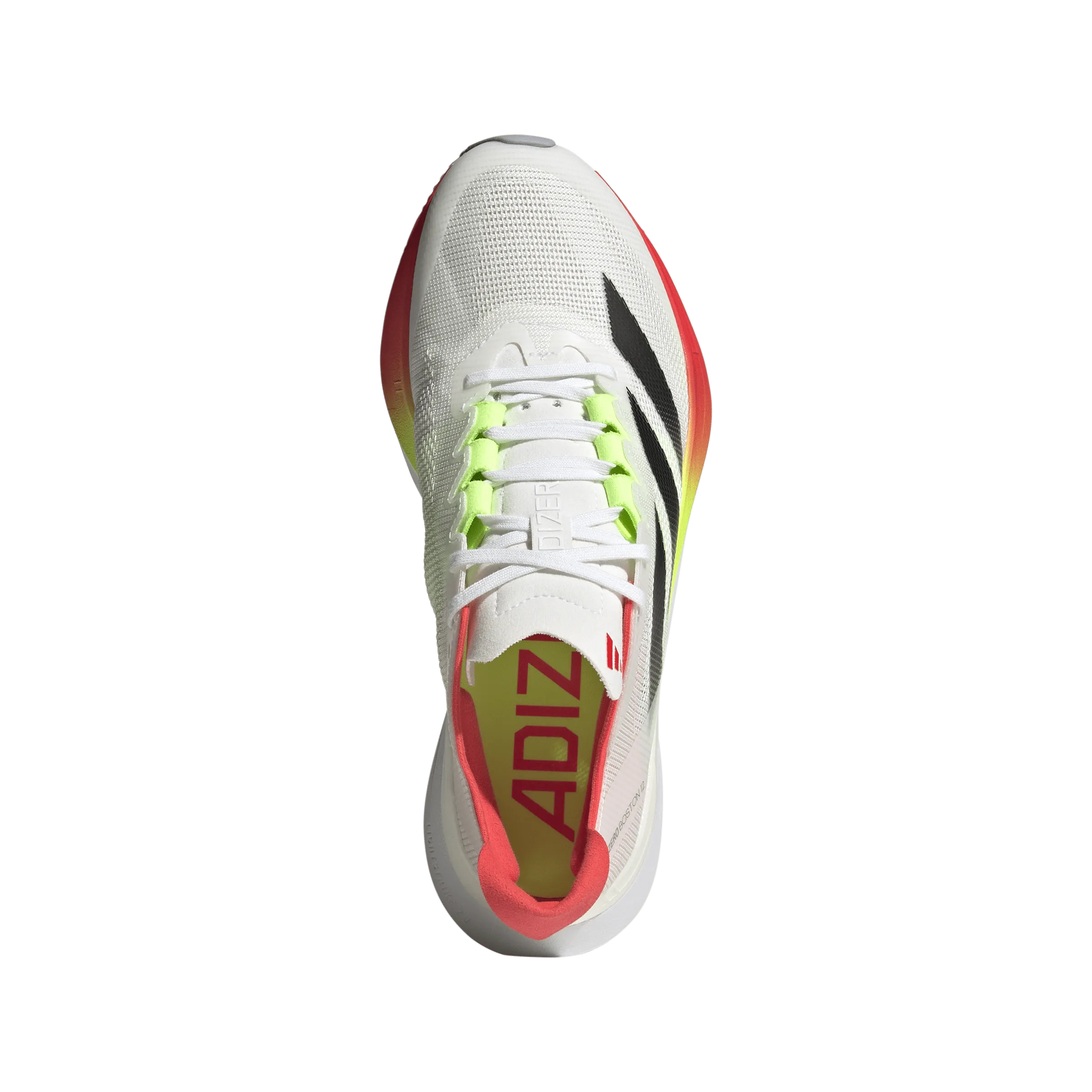Adidas Women's Boston 12 Running Shoes in FTWR White/Core Black/Lucid Red SS25 Shoes_Adidas