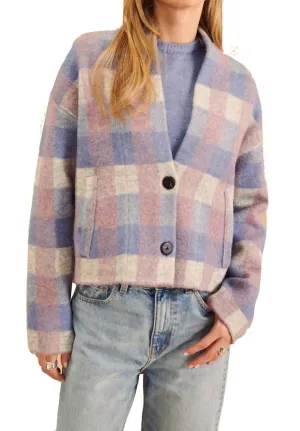 Alfie Cardigan In Autumn Plaid