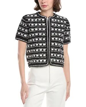alice   olivia Marjorie Tweed Cardigan