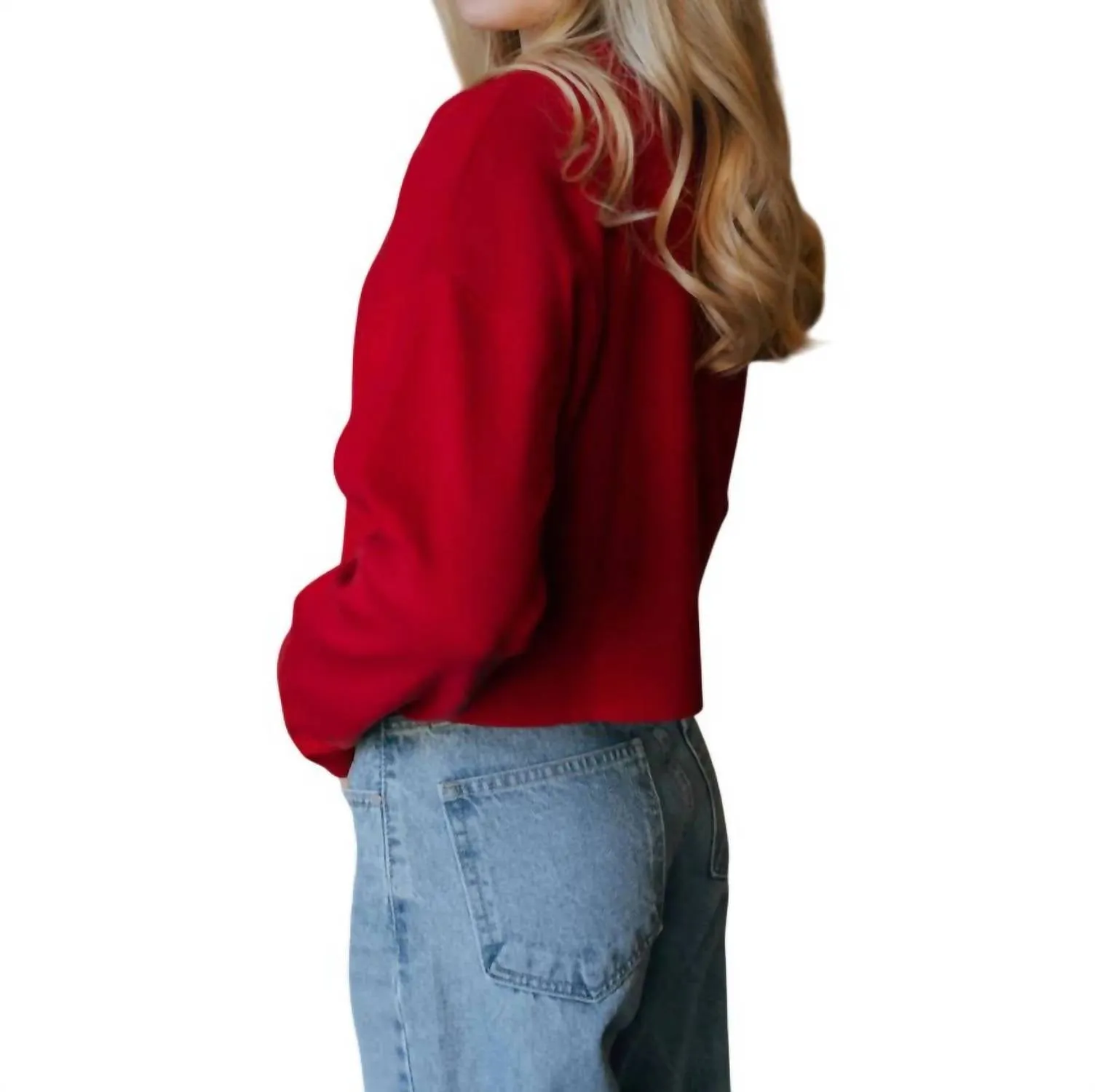 Basic Cardigan In Red