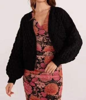 Belladona Chunky Cardigan In Black