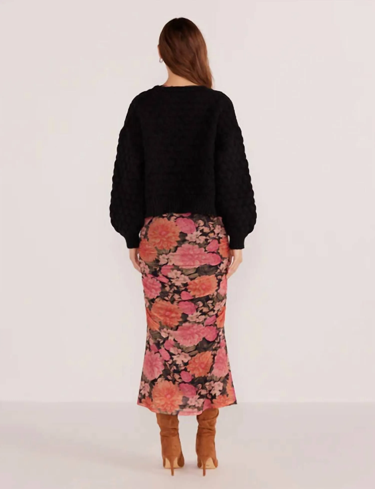 Belladona Chunky Cardigan In Black