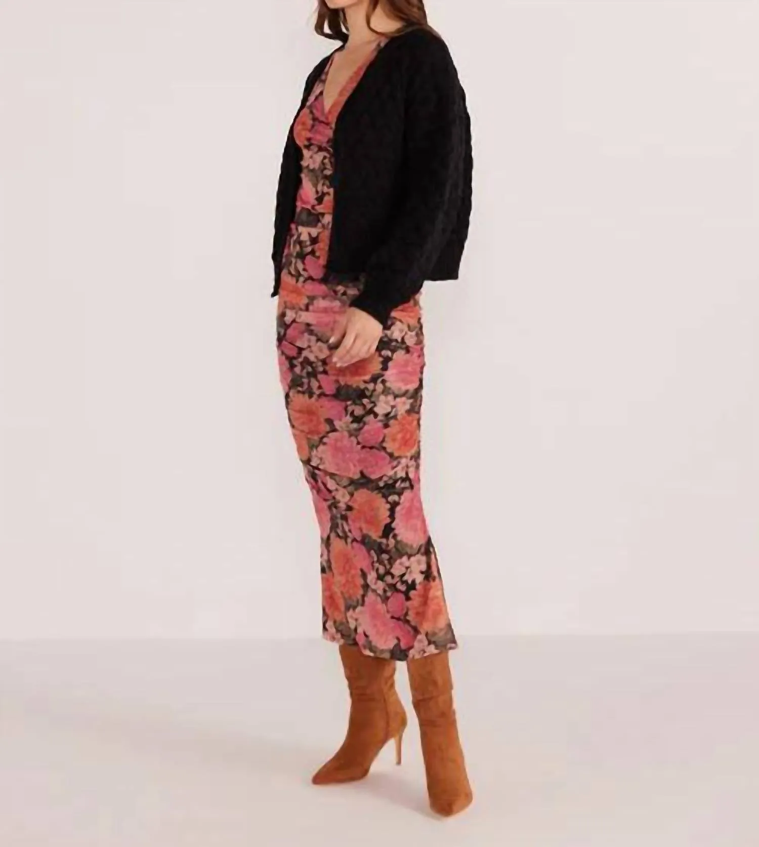 Belladona Chunky Cardigan In Black