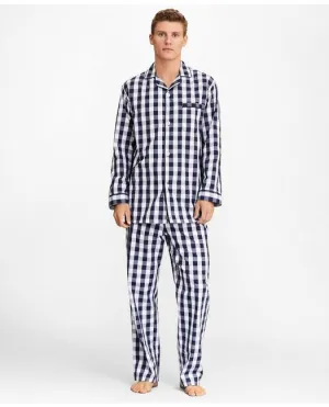 Brooks Brothers Men's Buffalo Check Pajamas Navy Brooks Brothers