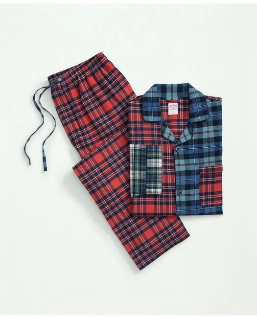 Brooks Brothers Men's Cotton Flannel Fun Pattern Pajamas Multicolor Brooks Brothers