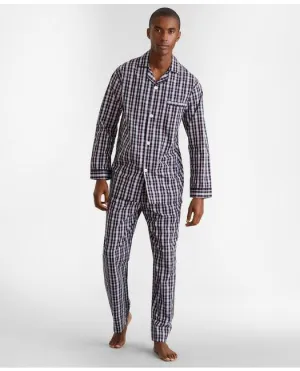 Brooks Brothers Men's Double-Plaid Pajamas Navy Brooks Brothers