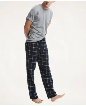 Brooks Brothers Men's Flannel Lounge Set Grey/Navy Brooks Brothers