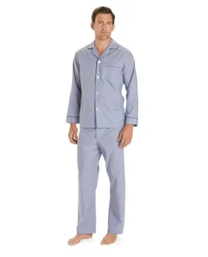 Brooks Brothers Men's Wrinkle-Resistant Broadcloth Pajamas Blue Brooks Brothers