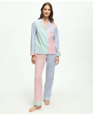 Brooks Brothers Women's Cotton Poplin Fun Pajama Set Multicolor Brooks Brothers
