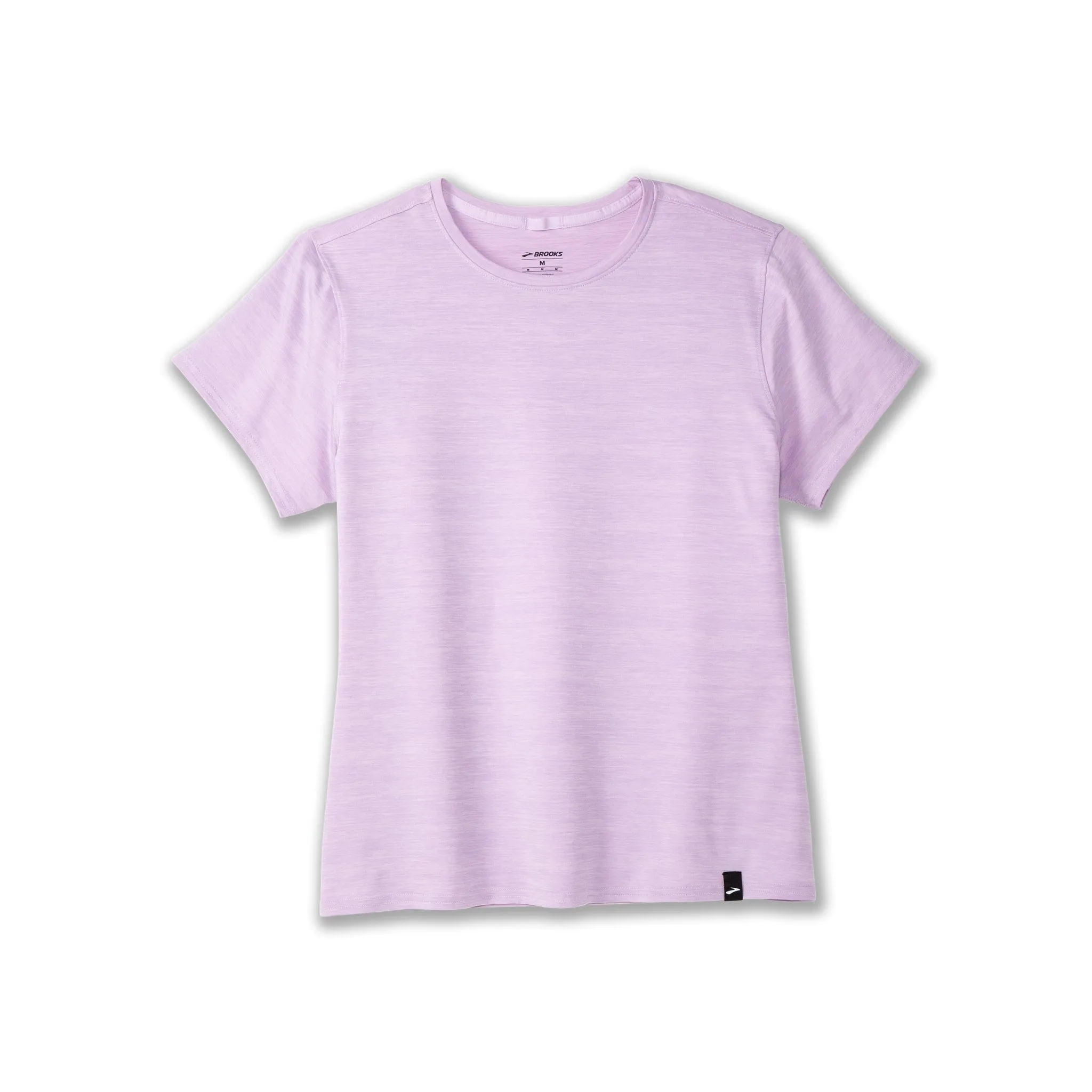 Brooks Luxe Short Sleeve - Htr Lt Orchid - WOMEN (221659) Brooks