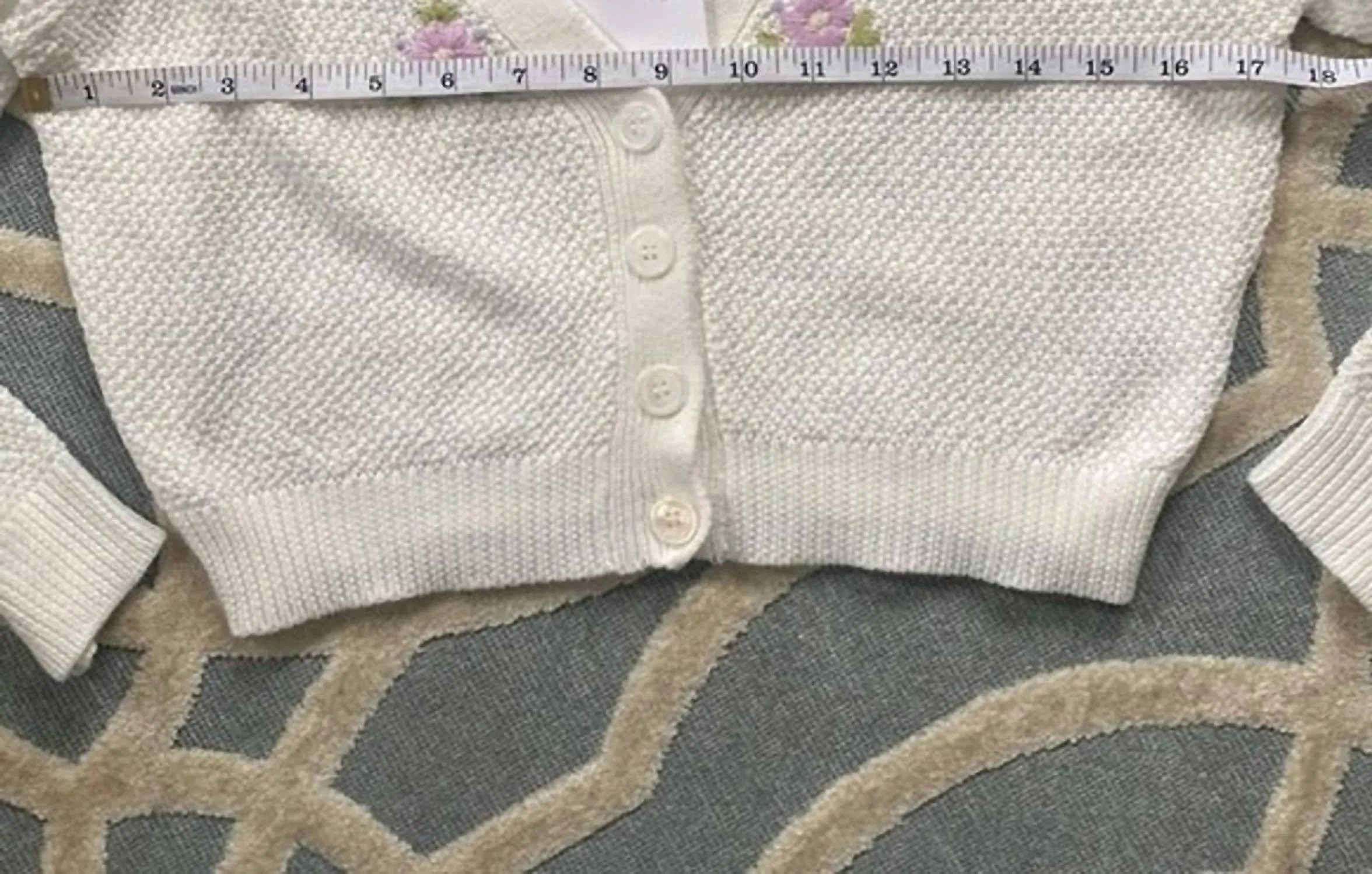Buy Me Flowers Embroidered Cardigan In White