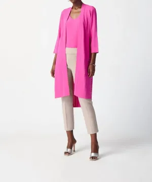 Cardigan With Gromets In Ultra Pink