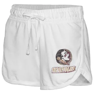 Champion Women's Seminole Logo/Seminoles French Terry Short - White Champion Clothing Women