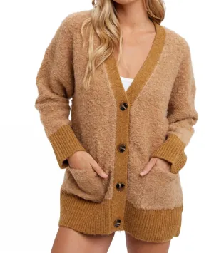 Charmed Cardigan In Camel
