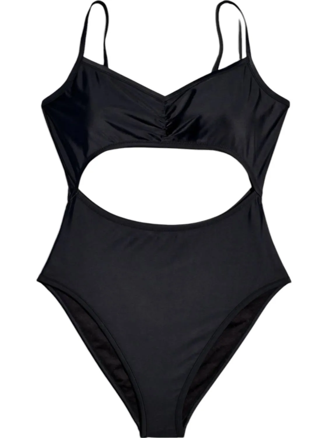 Cinched Cutout One-Piece Swimsuit In Black