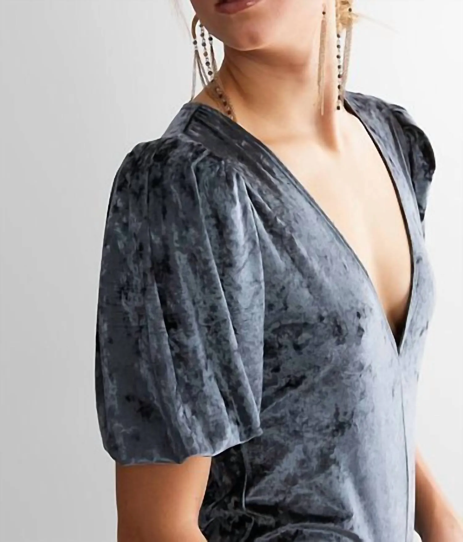 Don't You Wish Bodysuit In Silver