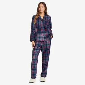 Eddie Bauer Women's Flannel Sleep Set - Ruby Red Eddie Bauer