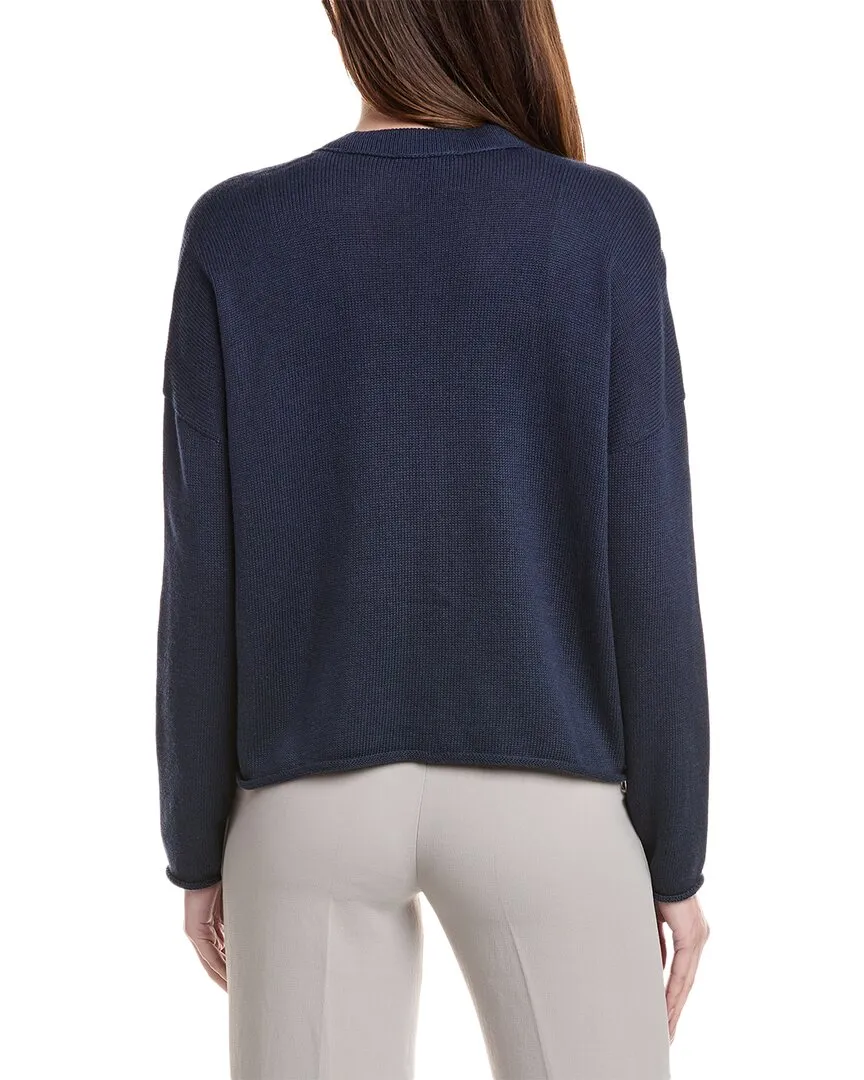EILEEN FISHER Button Front Cardigan