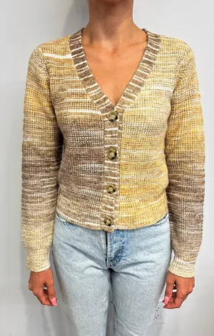 Esmerelda Lightweight Cardigan In Ruby Multi Stripe