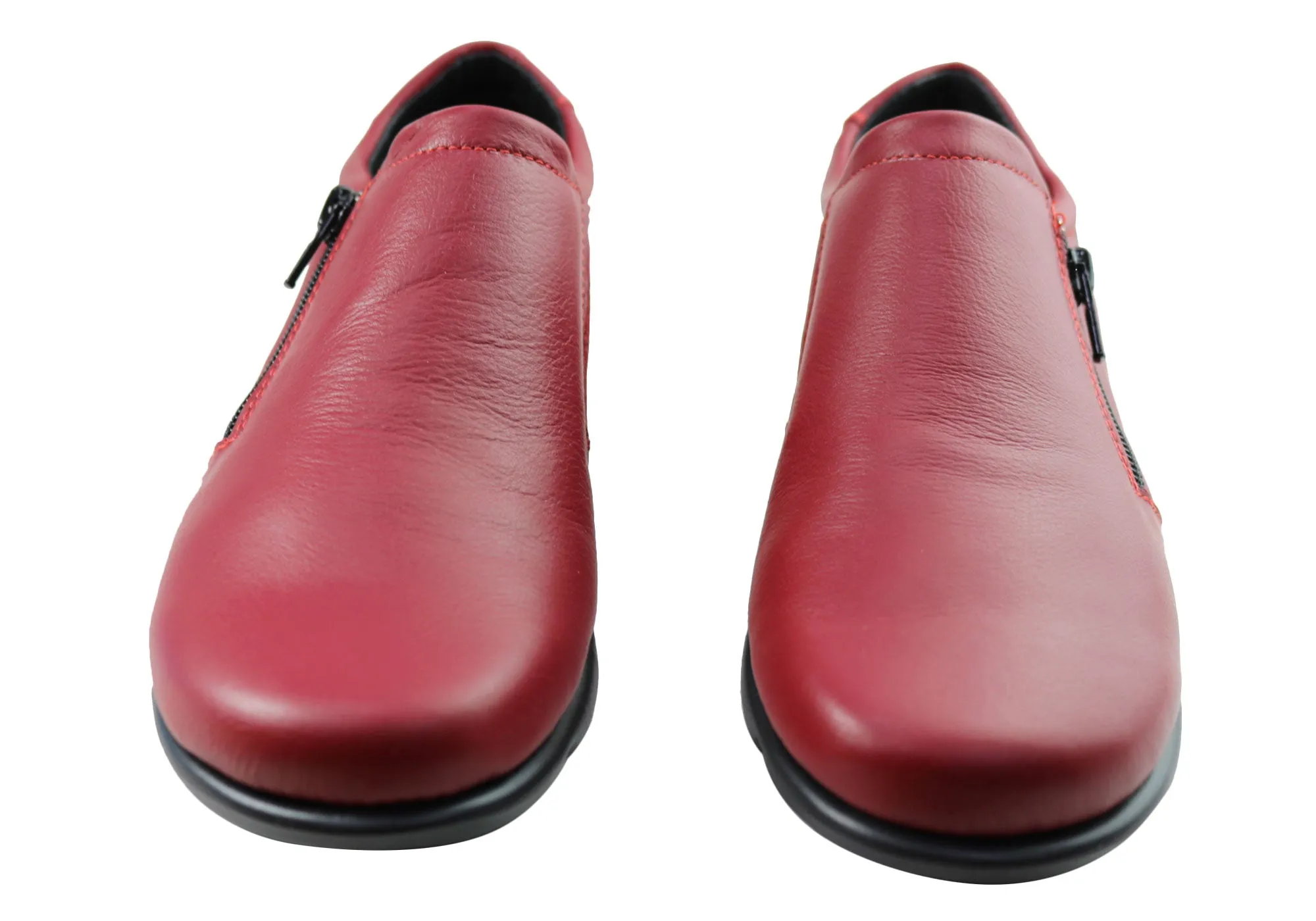 Flex & Go Hiedi Womens Comfortable Leather Shoes Made In Portugal Flex & Go Shoes