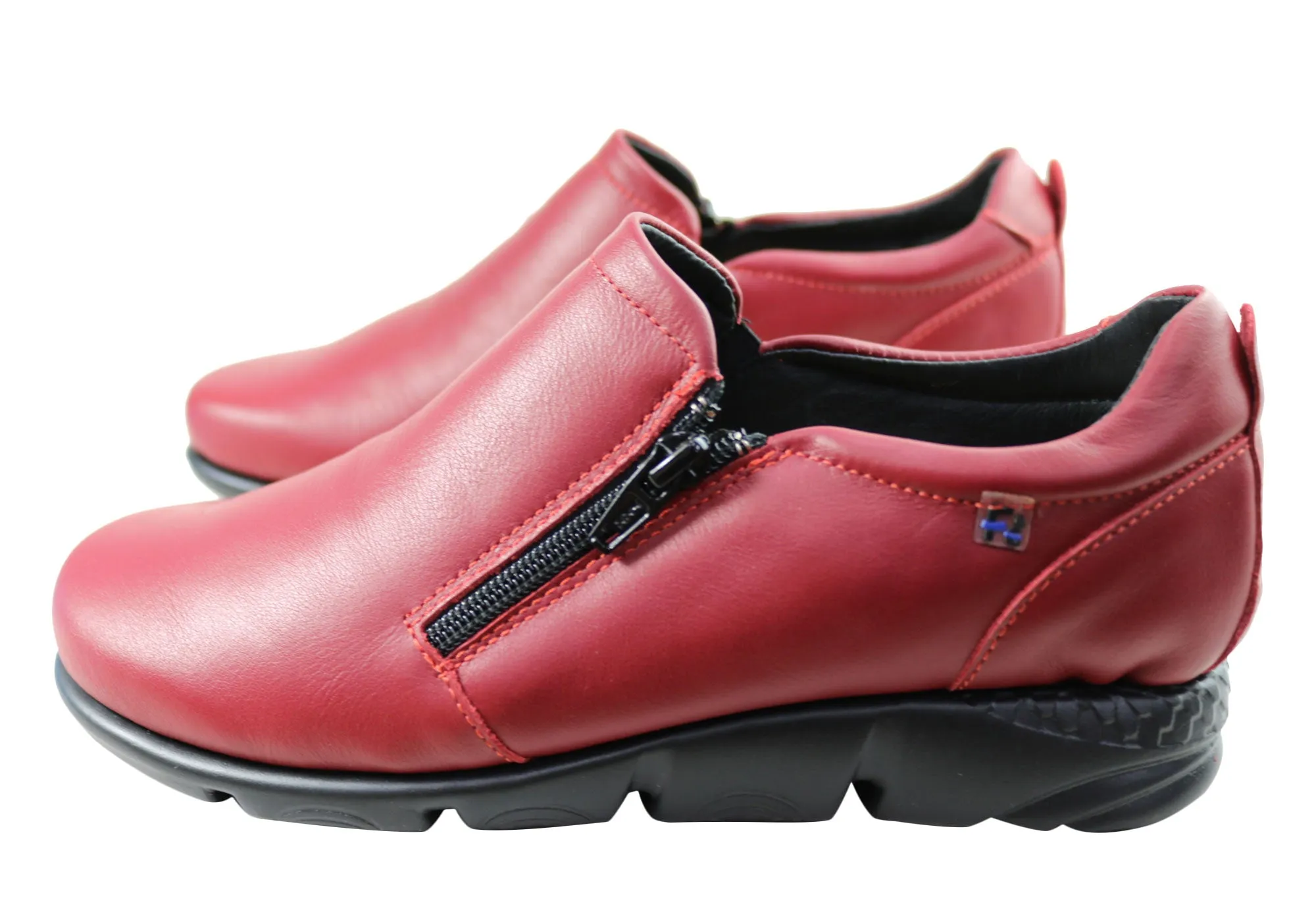 Flex & Go Hiedi Womens Comfortable Leather Shoes Made In Portugal Flex & Go Shoes