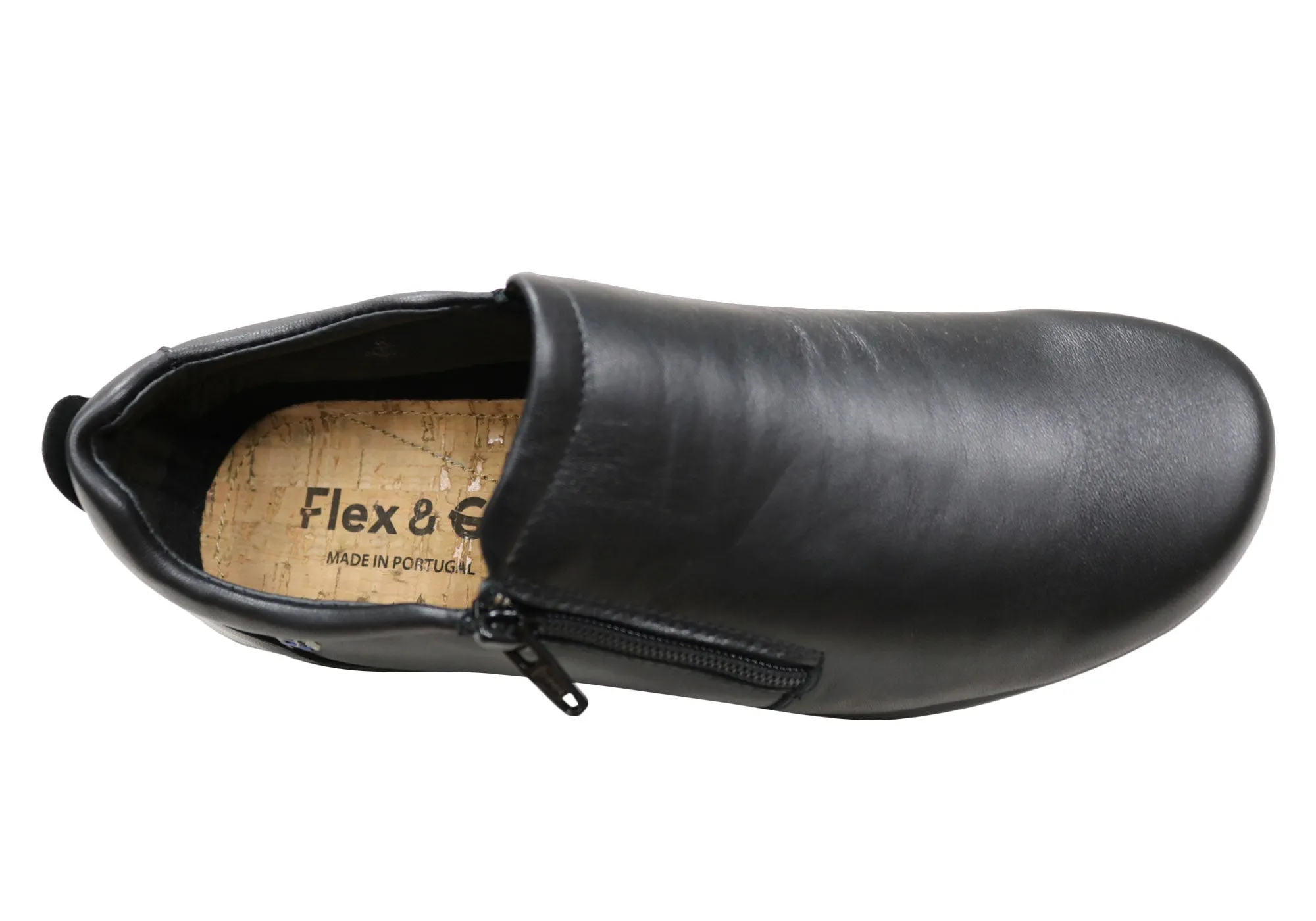 Flex & Go Hiedi Womens Comfortable Leather Shoes Made In Portugal Flex & Go Shoes