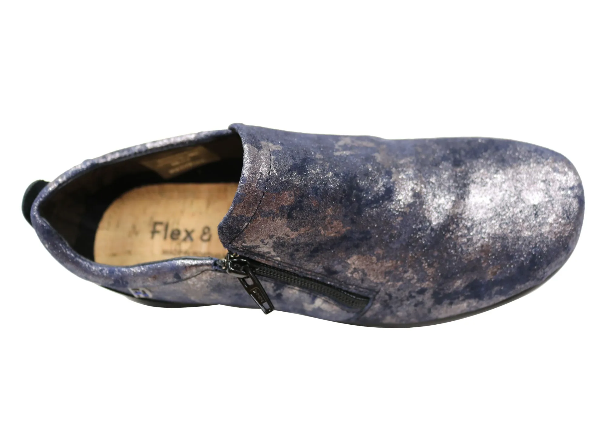 Flex & Go Hiedi Womens Comfortable Leather Shoes Made In Portugal Flex & Go Shoes