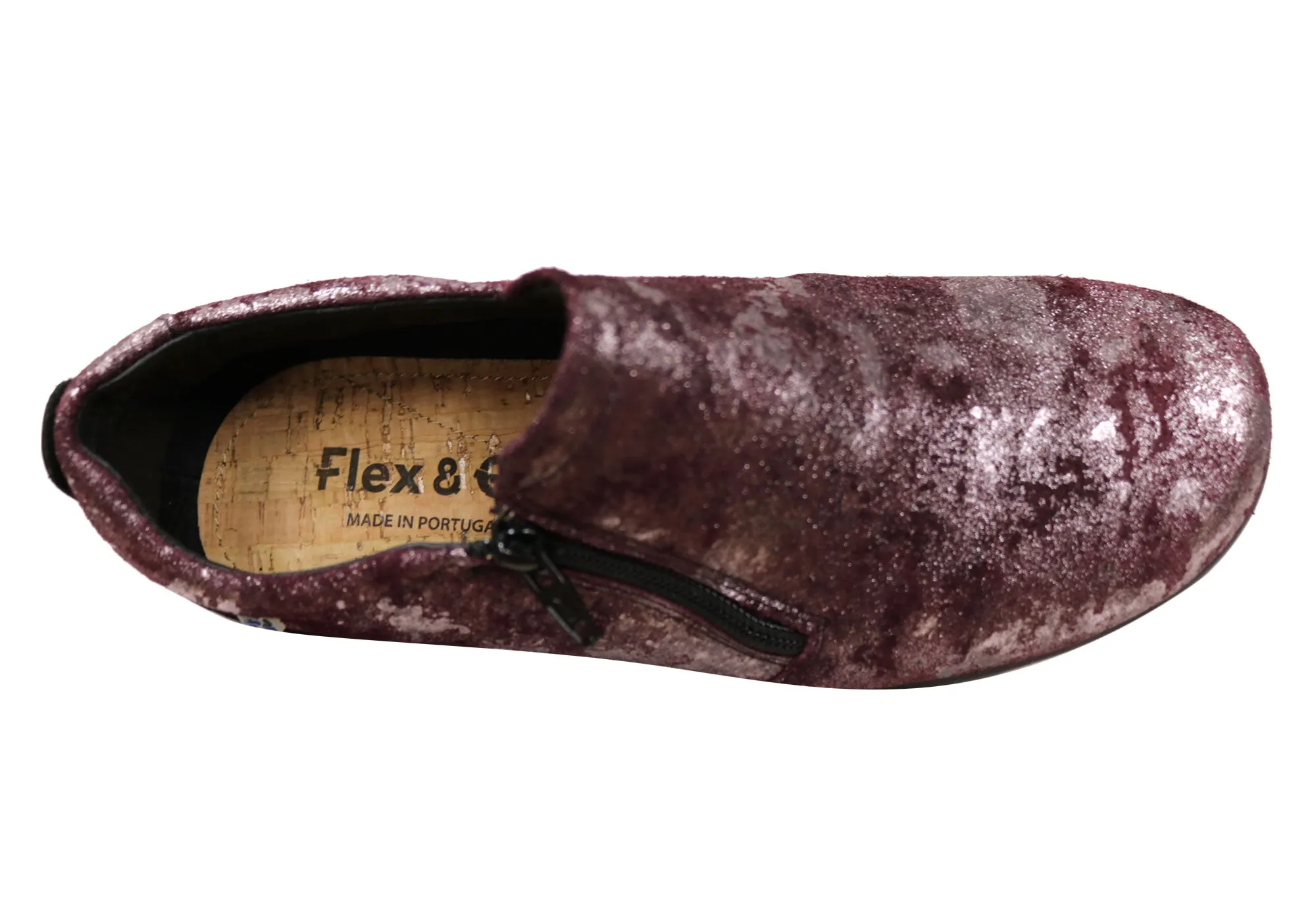 Flex & Go Hiedi Womens Comfortable Leather Shoes Made In Portugal Flex & Go Shoes