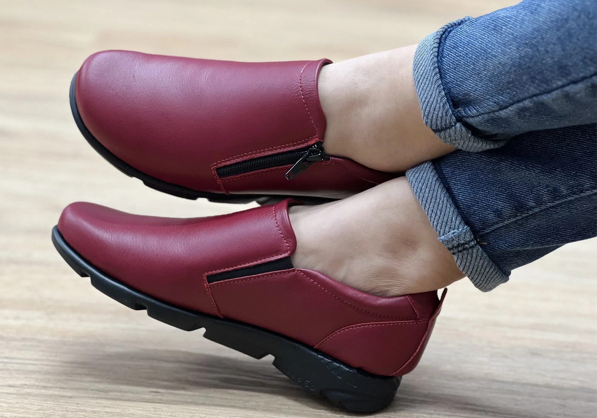 Flex & Go Hiedi Womens Comfortable Leather Shoes Made In Portugal Flex & Go Shoes