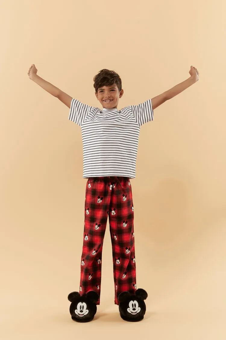 Forever 21 Kids Disney Mickey Mouse Pajama Pants (Girls   Boys) Red/Multi Forever 21