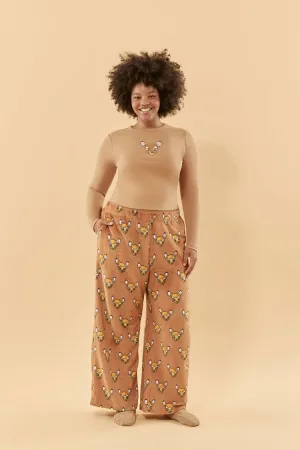 Forever 21 Plus Women's Disney Bambi Pajama Pants Tan/Multi Forever 21