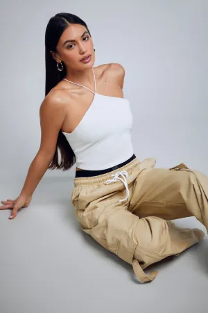 Forever 21 Women's Contour Crop Top Vanilla Forever 21