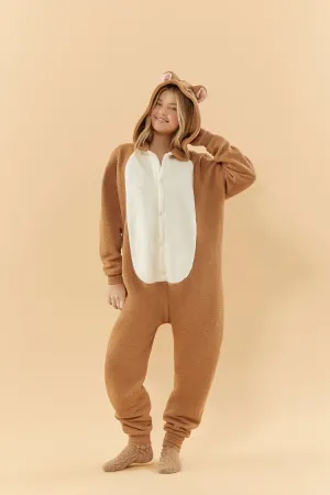 Forever 21 Women's Disney Bambi Pajama Jumpsuit Tan/Multi Forever 21