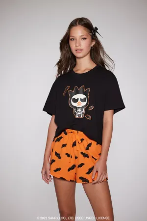 Forever 21 Women's Glow-in-the-Dark Badtz-Maru Tee & Shorts Pajama Set Orange/Multi Forever 21