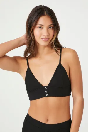Forever 21 Women's Ribbed Lounge Cropped Cami Black Forever 21