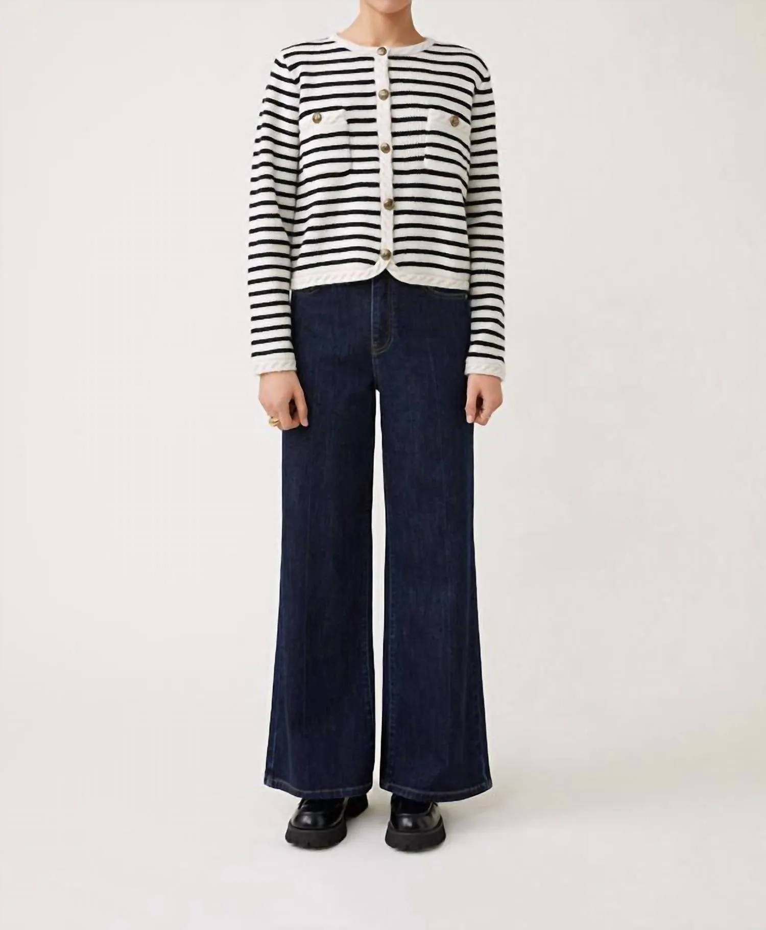 Gabriel Nauti Cardigan In Blanc Casse