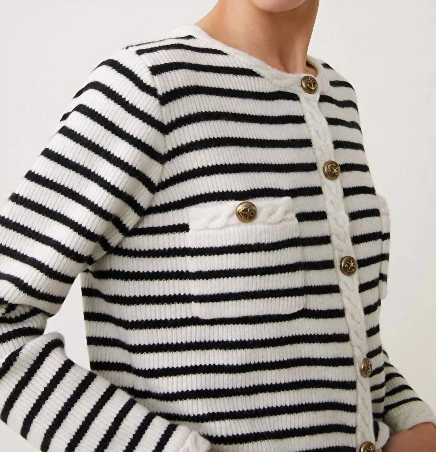 Gabriel Nauti Cardigan In Blanc Casse