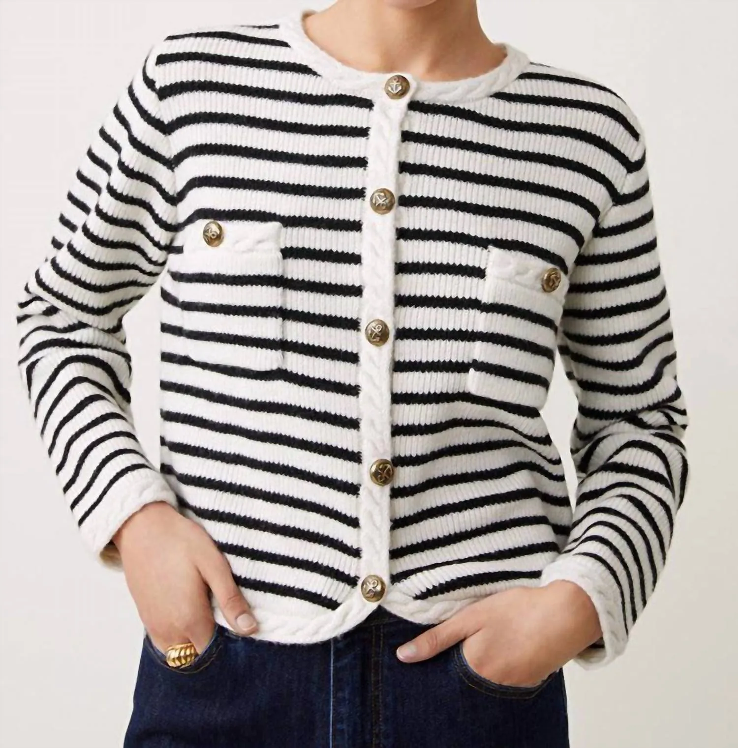 Gabriel Nauti Cardigan In Blanc Casse