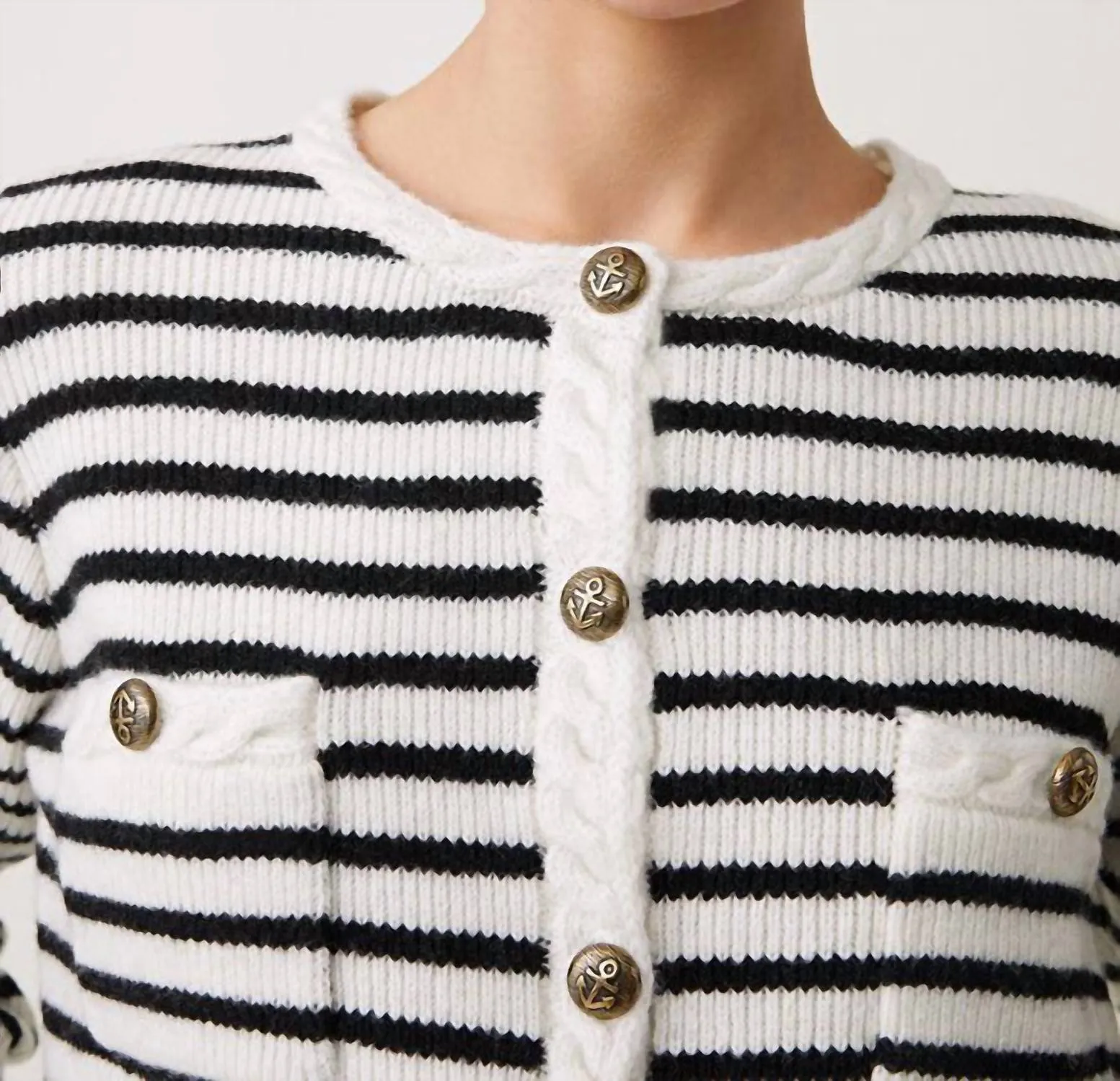 Gabriel Nauti Cardigan In Blanc Casse