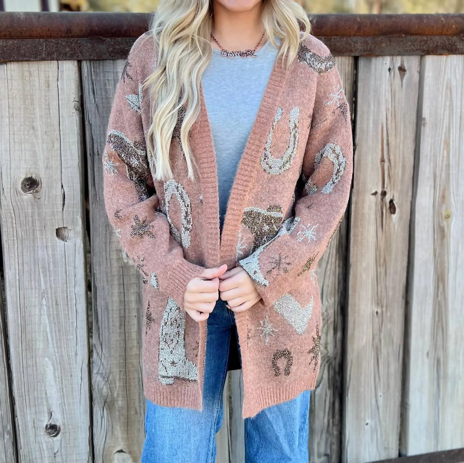 Golden Horseshoe Cardigan In Brown