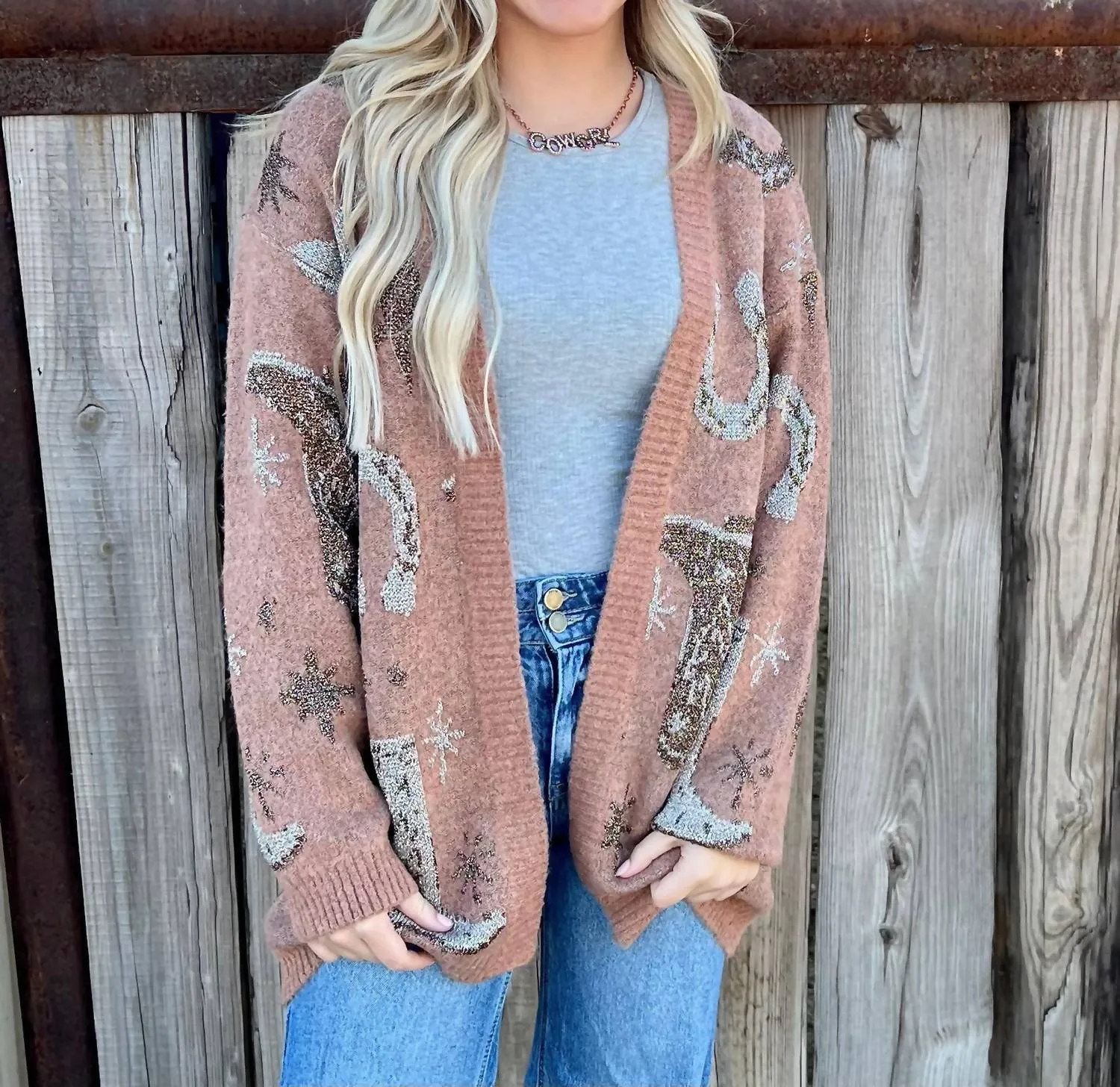Golden Horseshoe Cardigan In Brown