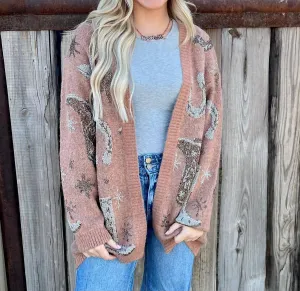 Golden Horseshoe Cardigan In Brown