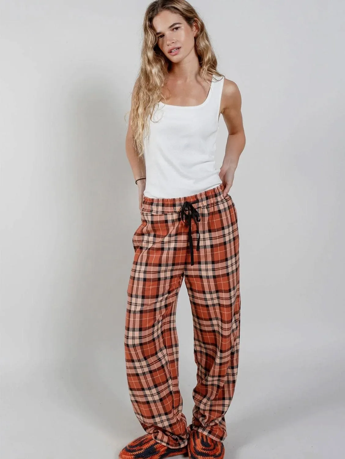 Jim Jam Women's GOTS Organic Cotton Pyjama Bottoms | Clay