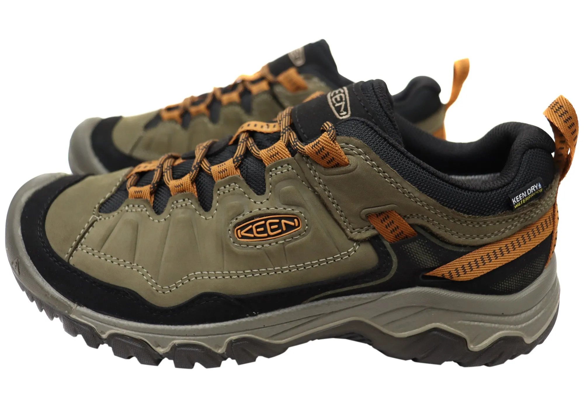 Keen Mens Comfortable Targhee IV Waterproof Wide Fit Hiking Shoes Keen Shoes