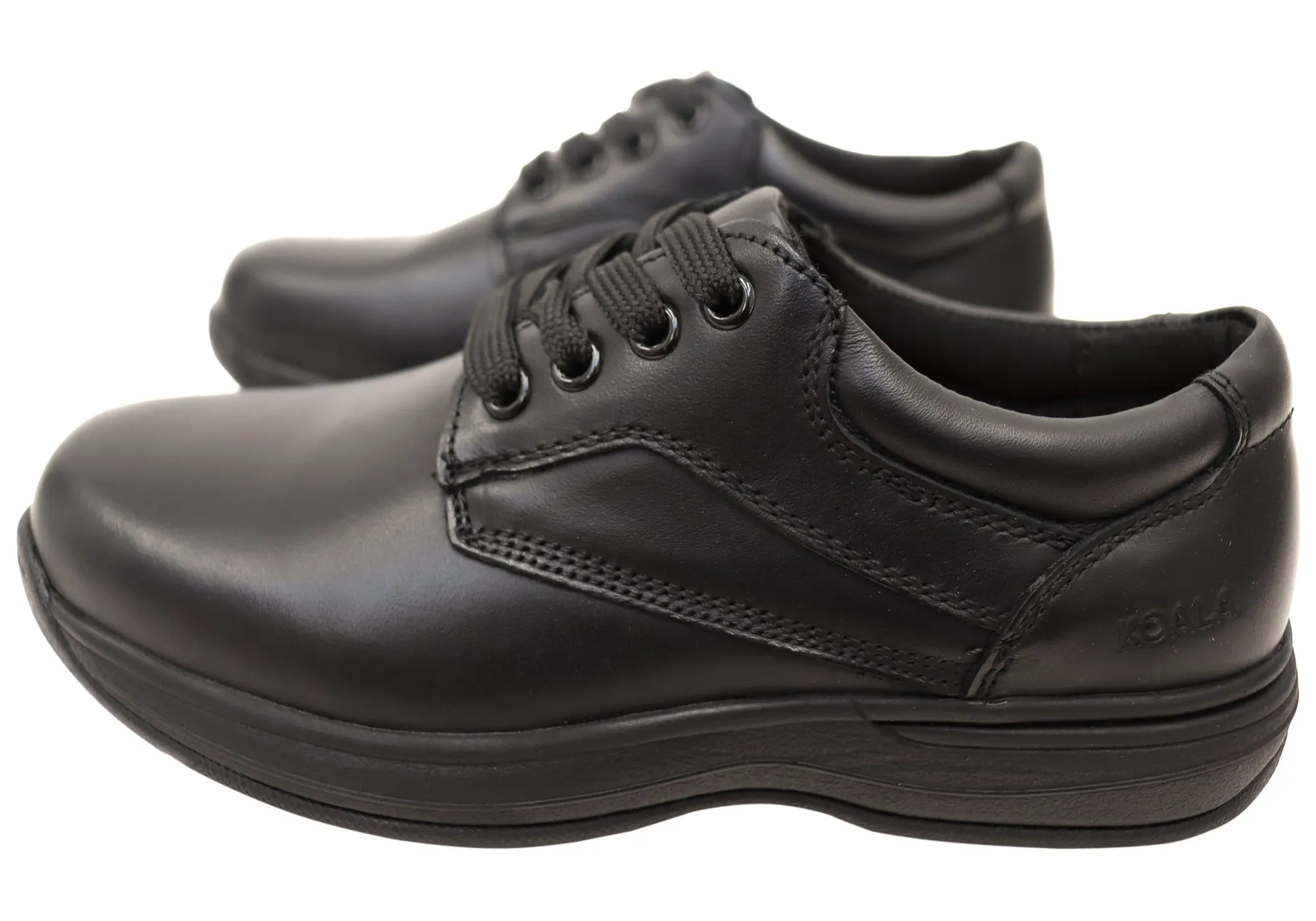 Koala By Grosby Kameron Kids Leather Comfortable Lace Up School Shoes Grosby Shoes