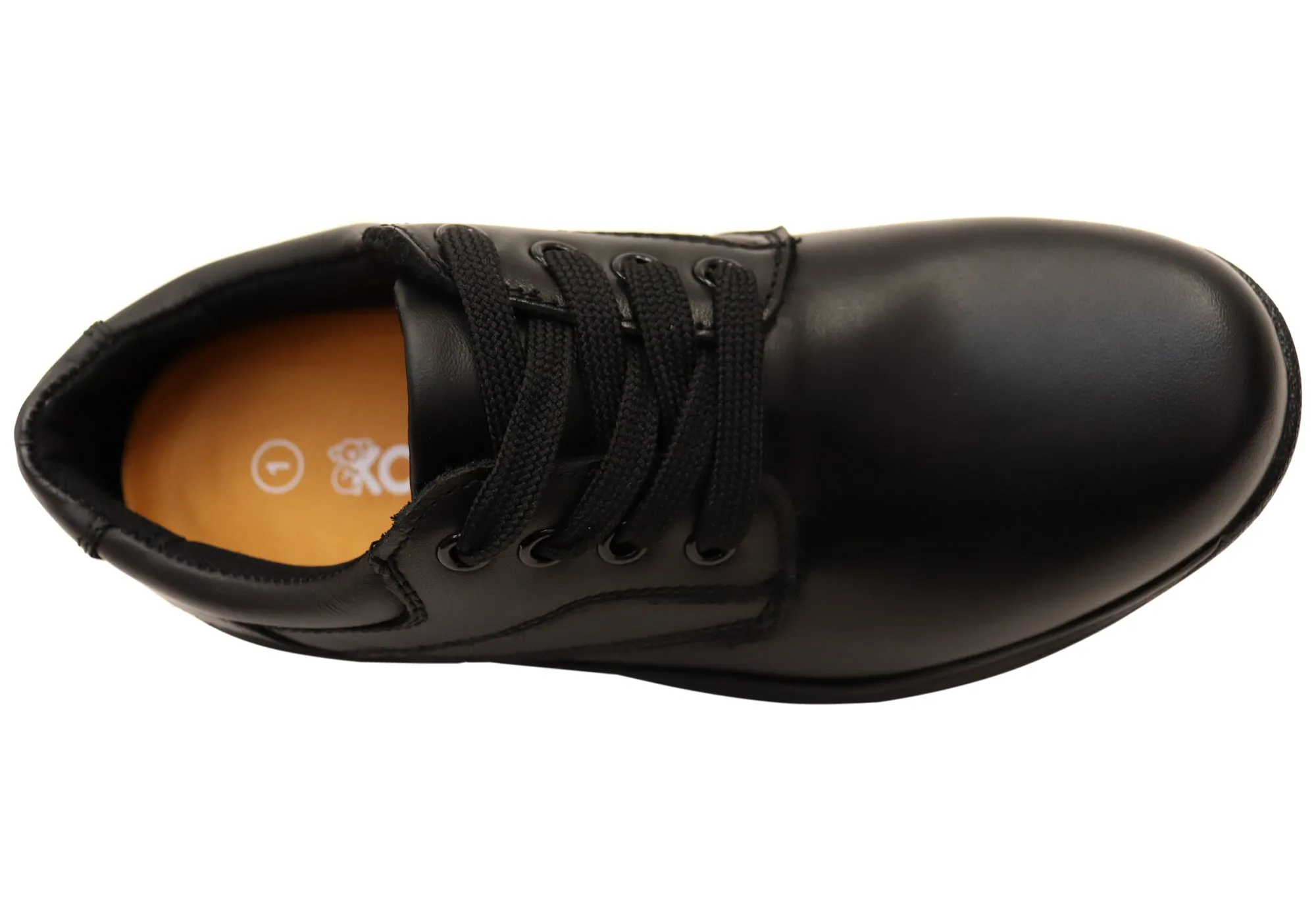 Koala By Grosby Kameron Kids Leather Comfortable Lace Up School Shoes Grosby Shoes