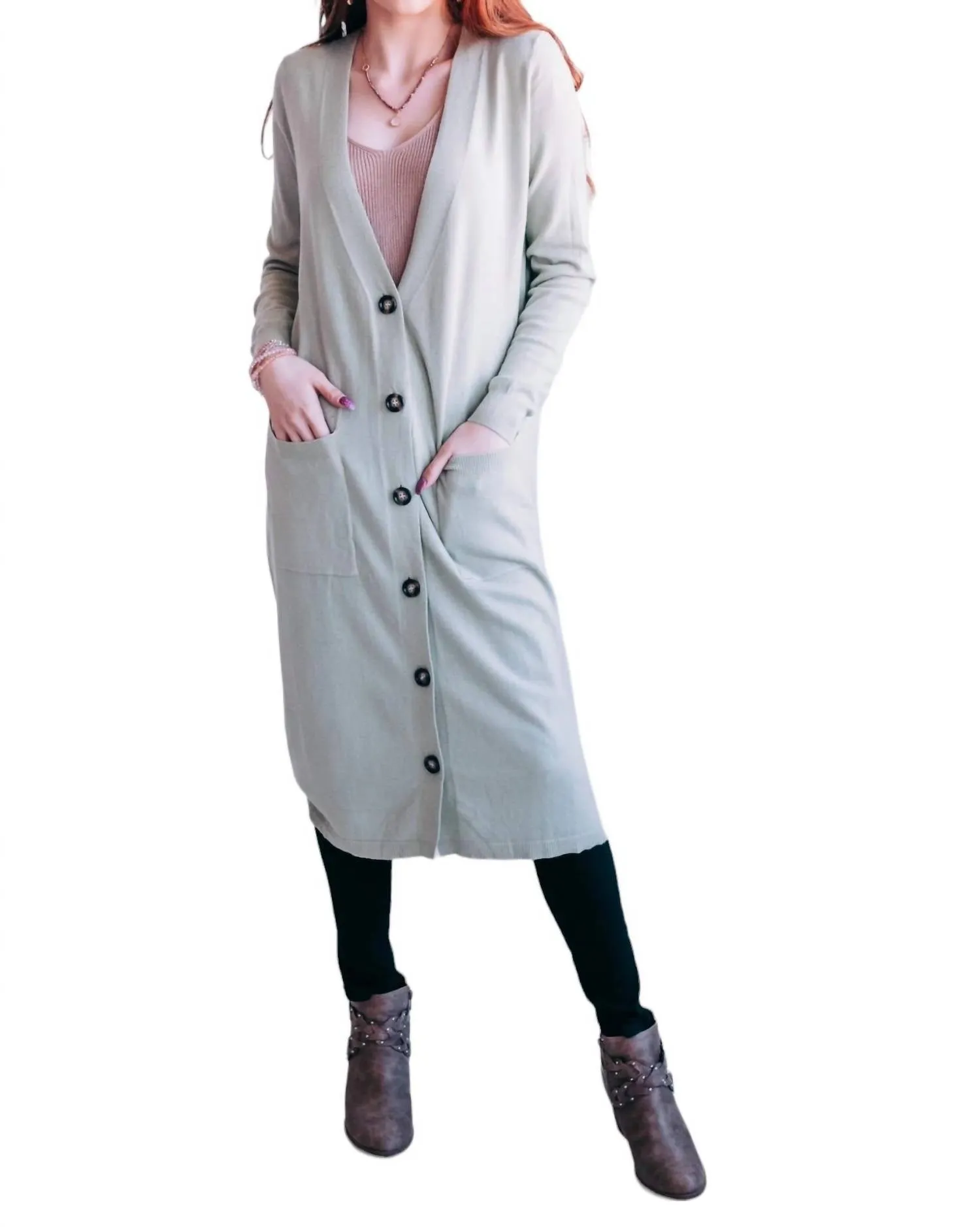 Living In Layers Cardigan In Sage