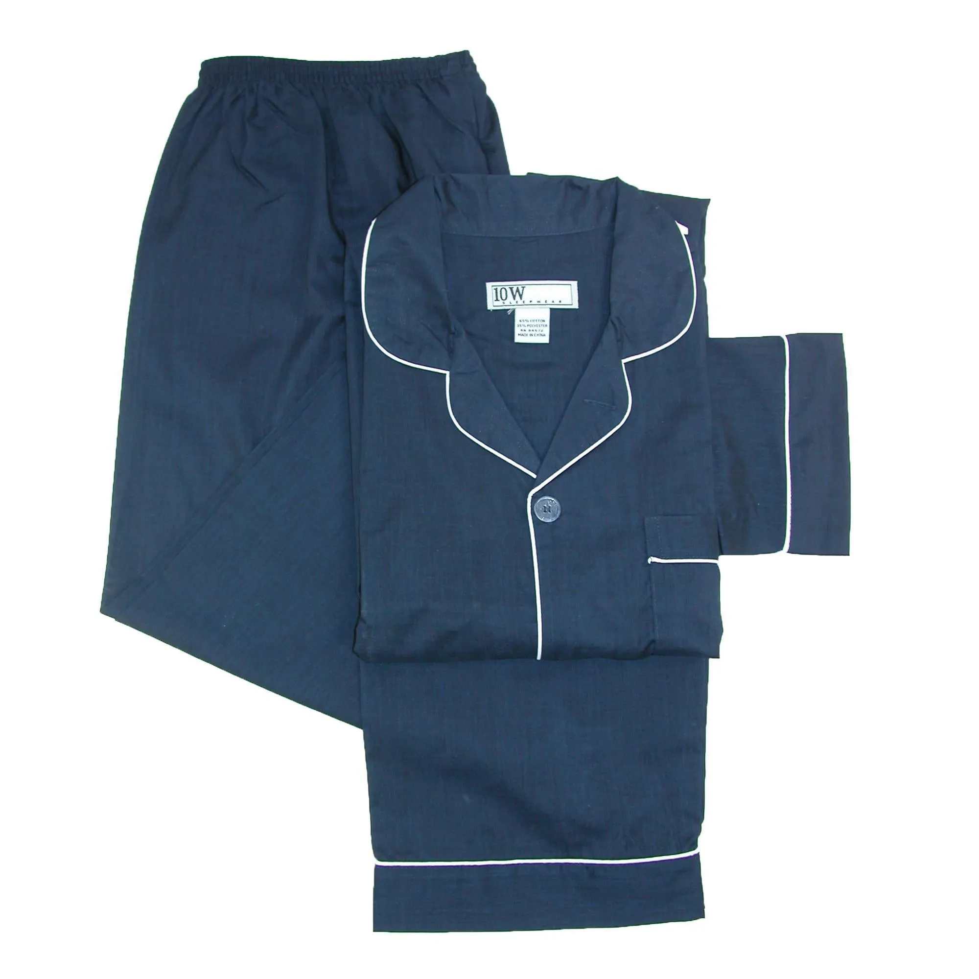 Long Sleeve Long Leg Solid Pajama Set