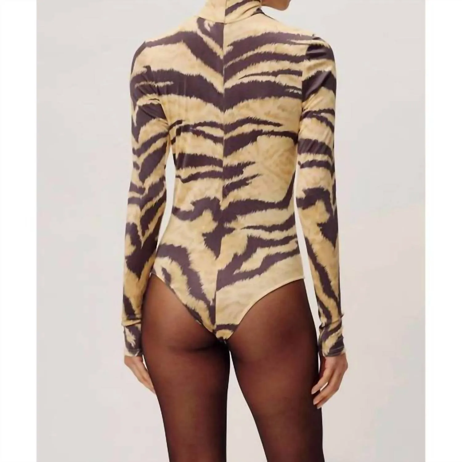 Luca Bodysuit In Black & Tan