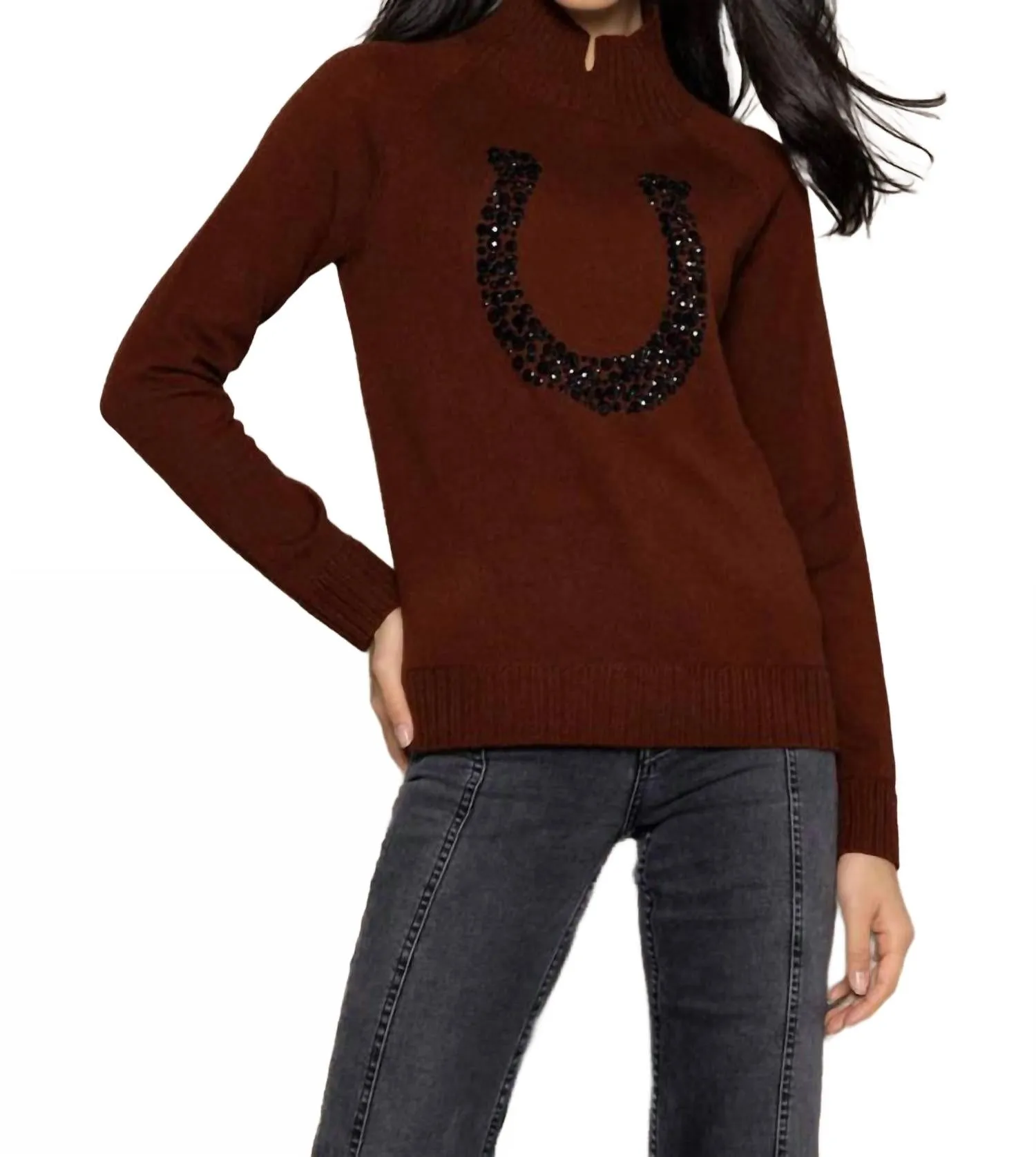 Lucky U Sweater In Mahogany